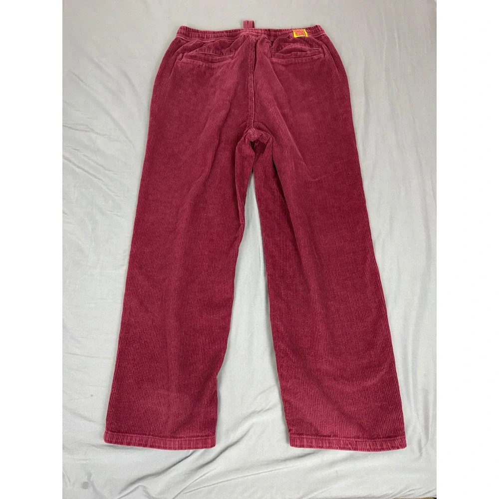 Empyre Relaxed Fit Corduroy Pants Mens Large Burgundy Maroon Skate Trousers L